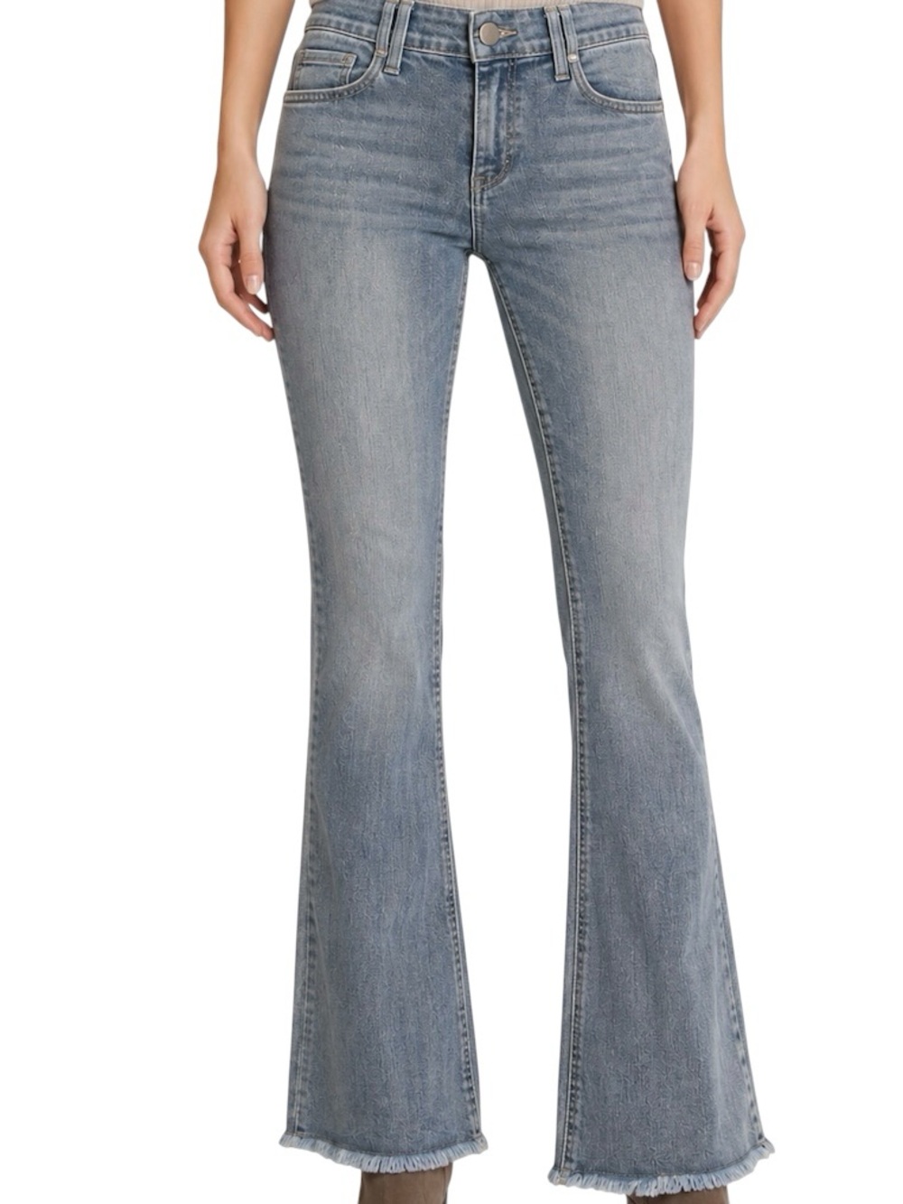 Democracy Itty Bitty Bootcut Jeans 12 Absolution Booty Lift Raw Hem NWT